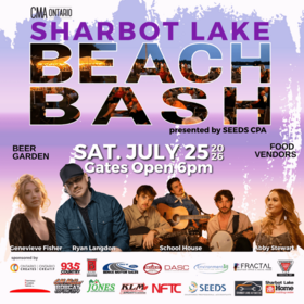 Sharbot Lake Beach Bash: Genevieve Fisher, Ryan Langdon, School House, Abby Stewart @ Sharbot Lake Beach Jul 25 2026 - Jul 30th @ Sharbot Lake Beach
