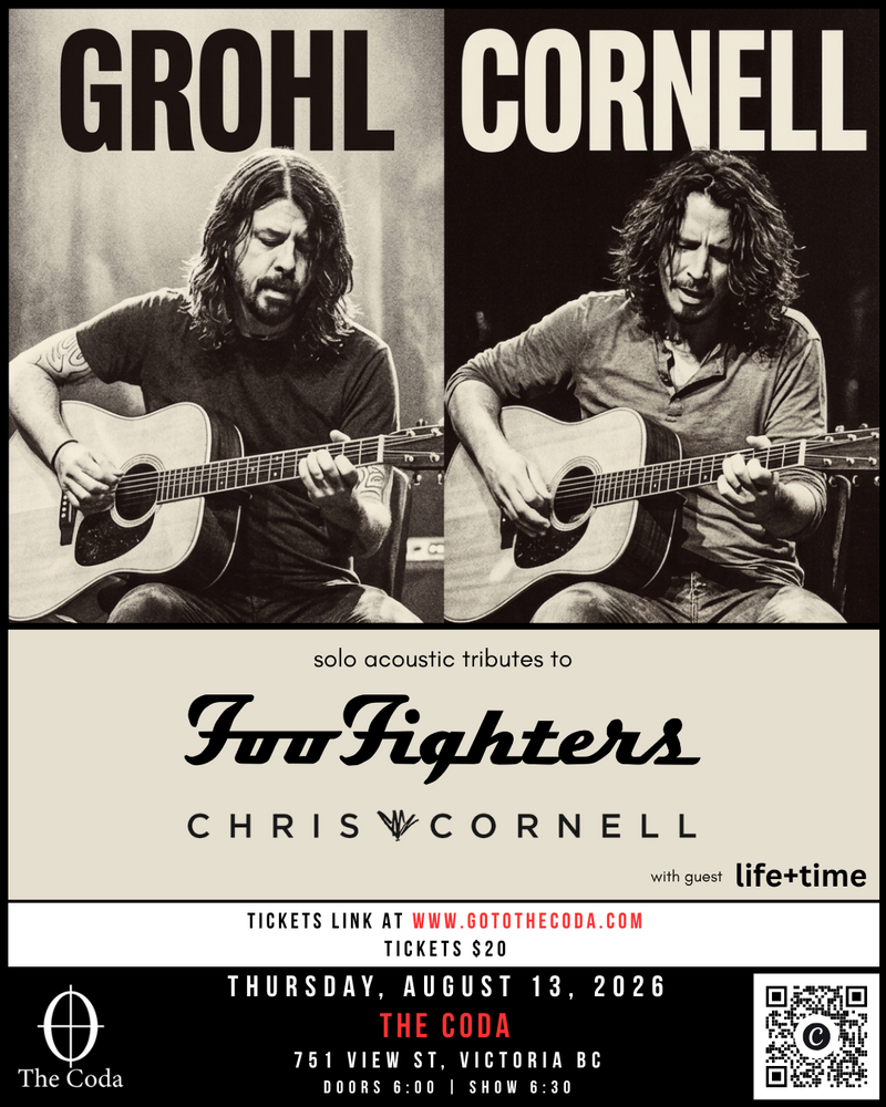Solo Acoustic Tributes to Foo Fighters and Chris Cornell - Jul 19th @ The Coda