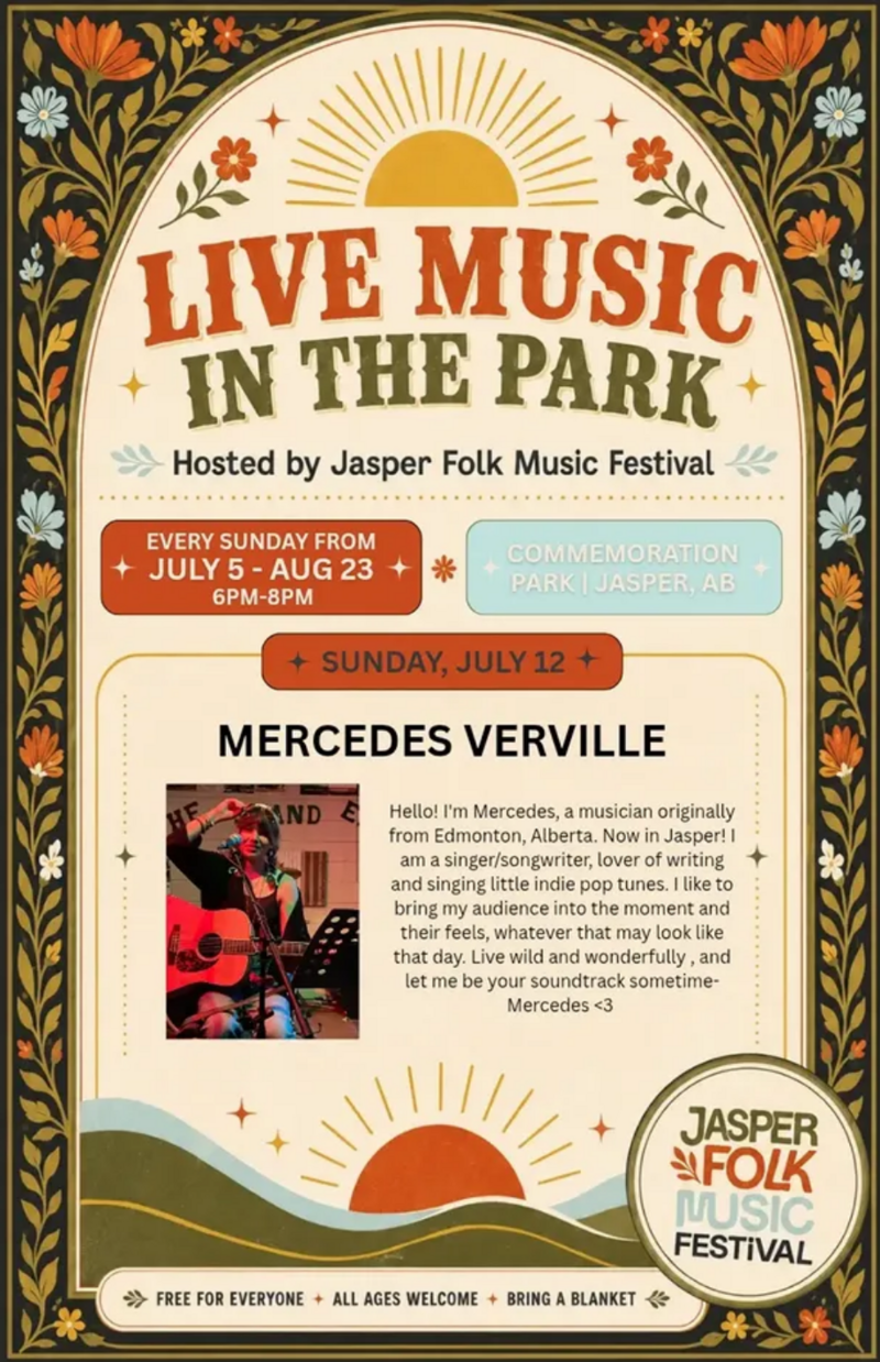 Live Music in the Park: Mercedes Verville - Jul 21st @ Commemoration Park