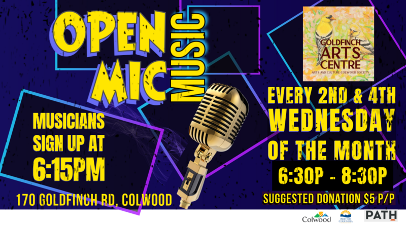 Goldfinch Open Mic Night - Aug 2nd @ Goldfinch Arts Centre