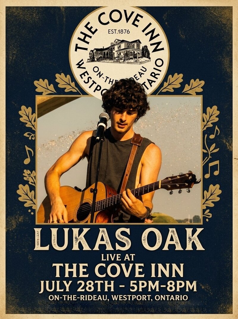 Lukas Oak @ The Cove Inn Jul 28 2026 - Jul 24th @ The Cove Inn