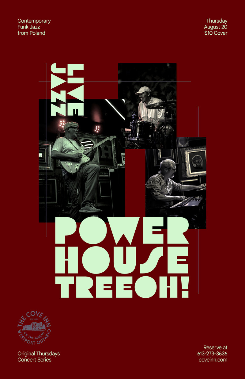 Original Thursdays: PowerHouse TreeOh! @ The Cove Inn Aug 20 2026 - Jul 24th @ The Cove Inn