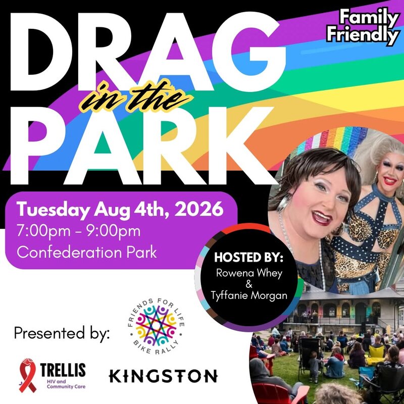 Drag in the Park: Rowena Whey, Tyffanie Morgan, BlowPony, Dare De La Femme, Dixon Fay Ryder, Amygdala @ Confederation Park Aug 4 2026 - Jul 27th @ Confederation Park