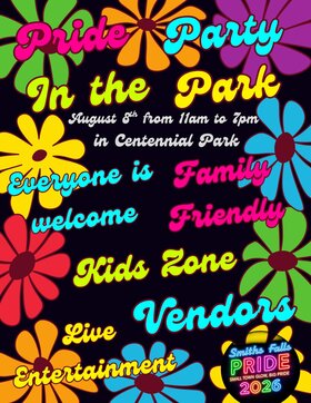 Smiths Falls Pride - Party in the Park - Aug 20th @ Centennial Park Smiths Falls
