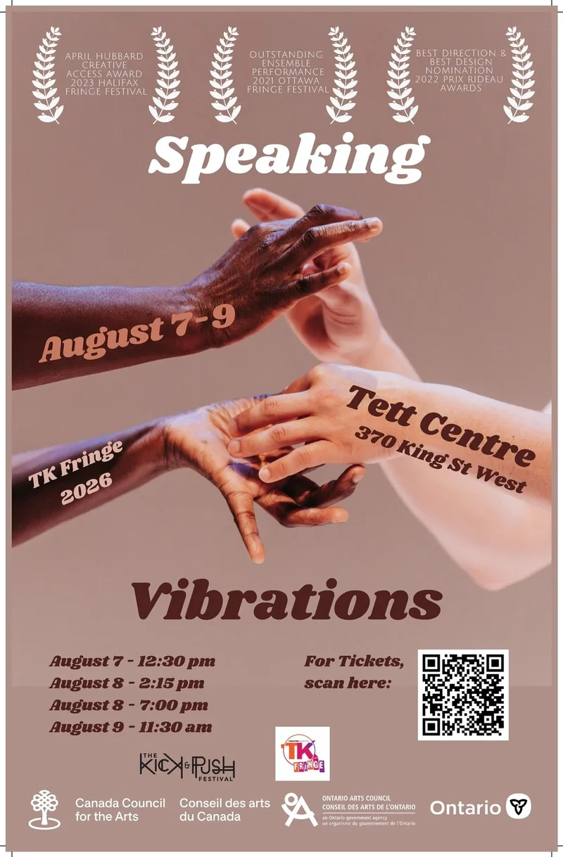 TK Fringe: Speaking Vibrations - Jul 31st @ Tett Centre for Creativity & Learning