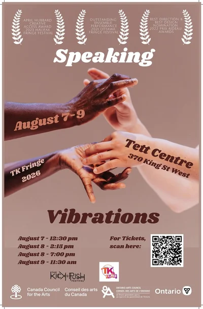 TK Fringe: Speaking Vibrations - Jul 31st @ Tett Centre for Creativity & Learning