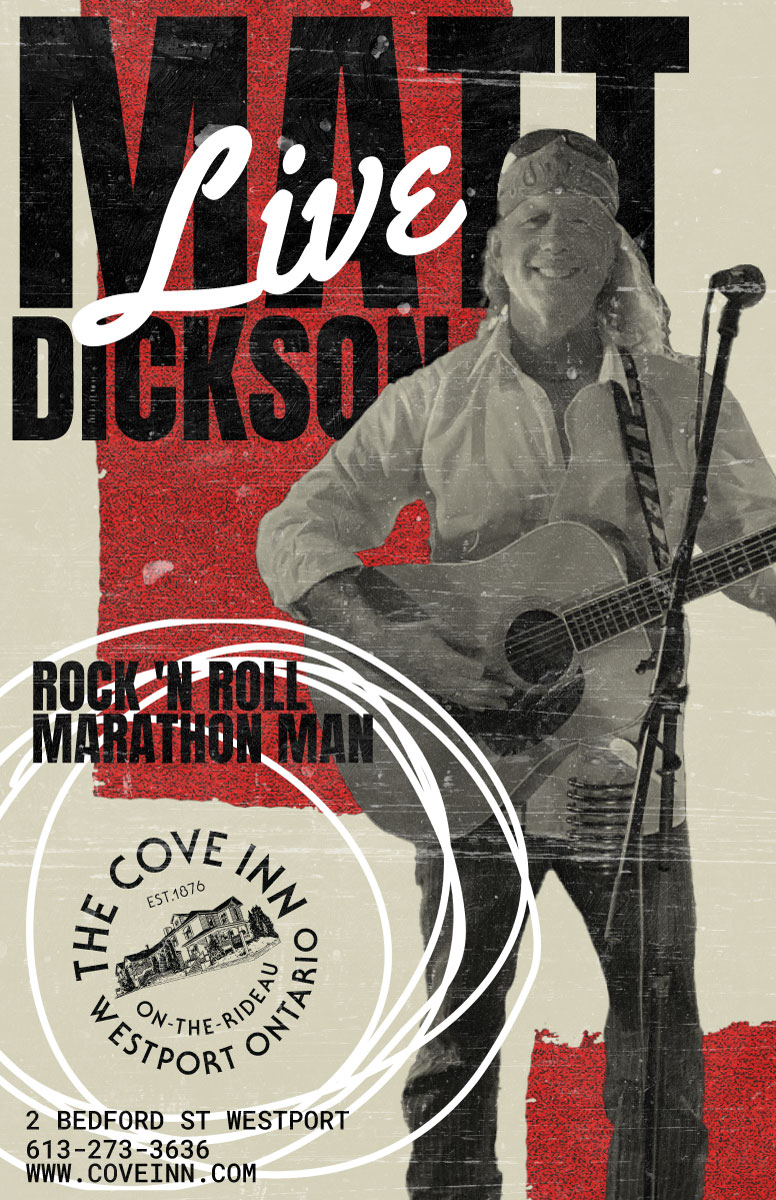 Matt Dickson @ The Cove Inn Sep 12 2026 - Aug 5th @ The Cove Inn