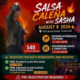 Salsa Cale&ntilde;a workshop with Sasha (Montreal-based) - Aug 29th @ 1303 Broad Street