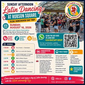 Group Trip Sunday Afternoon Salsa and Bachata at Robson Square 2026 - Aug 29th @ 800 Robson St, Vancouver, BC (Robson Square)