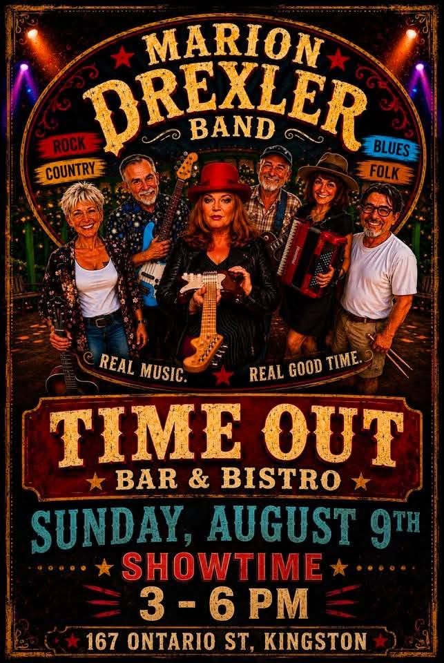 Marion Drexler Band @ Time Out Bar & Bistro Aug 9 2026 - Aug 5th @ Time Out Bar & Bistro
