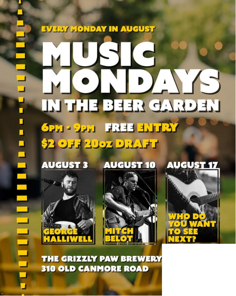Music Mondays in the Beer Garden w/ Mitch Belot - Aug 9th @ The Grizzly Paw Brewery