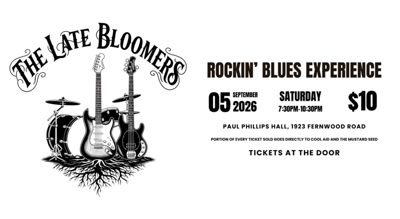 THE LATE BLOOMERS: The Late Bloomers @ Paul Phillips Hall (Little Fernwood) Sep 5 2026 - Aug 22nd @ Paul Phillips Hall (Little Fernwood)