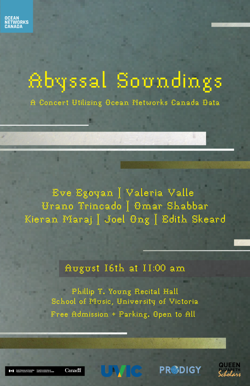 Abyssal Soundings: A Concert Utilizing Ocean Networks Canada Data - Aug 15th @ Phillip T. Young Recital Hall (Uvic)