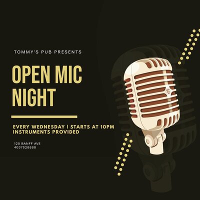 Tommy's Open Mic - Aug 12th @ Tommy's Neighbourhood Pub