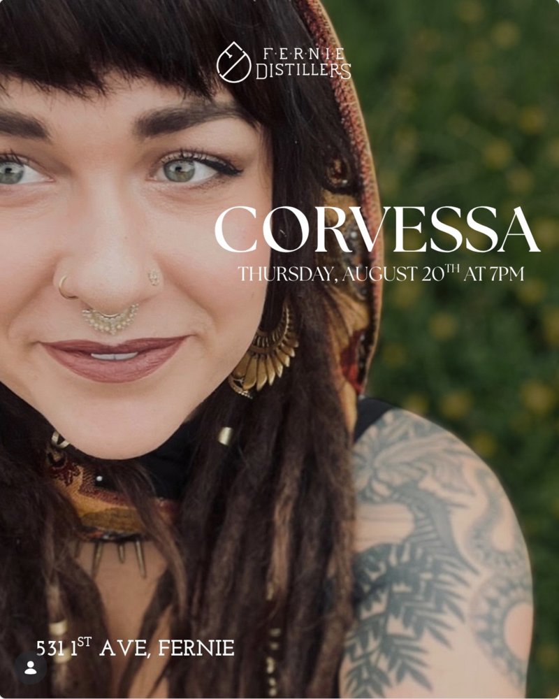 Corvessa at Fernie Distillers - Aug 17th @ Fernie Distillers
