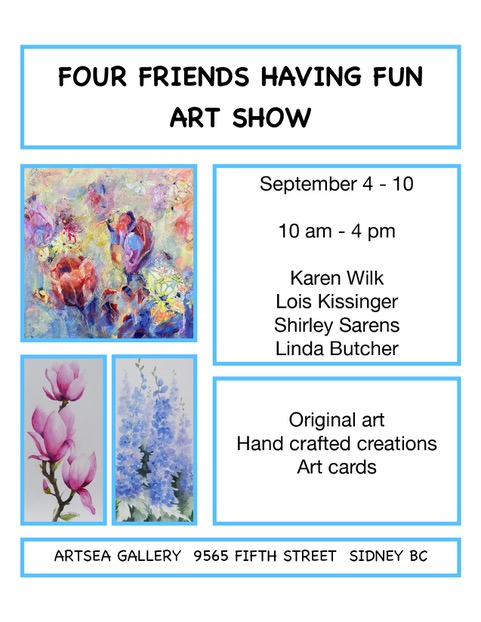 Four Friends Having Fun Art Show - Aug 31st @ ArtSea Gallery