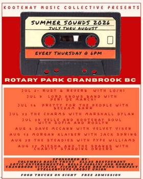 Summer Sounds: The Steadies with openers Fyfe Williams - Sep 7th @ Rotary Park