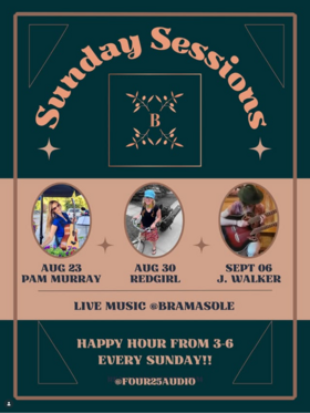 Sunday Sessions with Pam Murray - Sep 7th @ Bramasole Restaurant