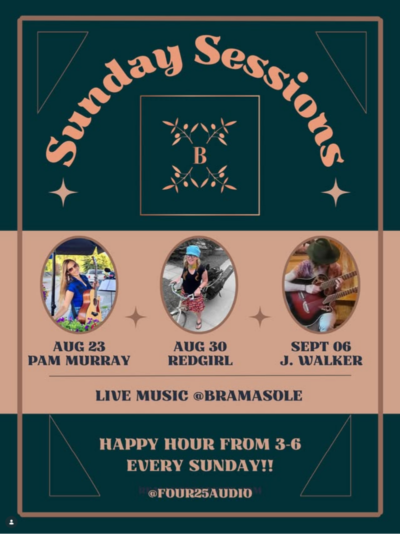 Sunday Sessions with Pam Murray - Aug 22nd @ Bramasole Restaurant