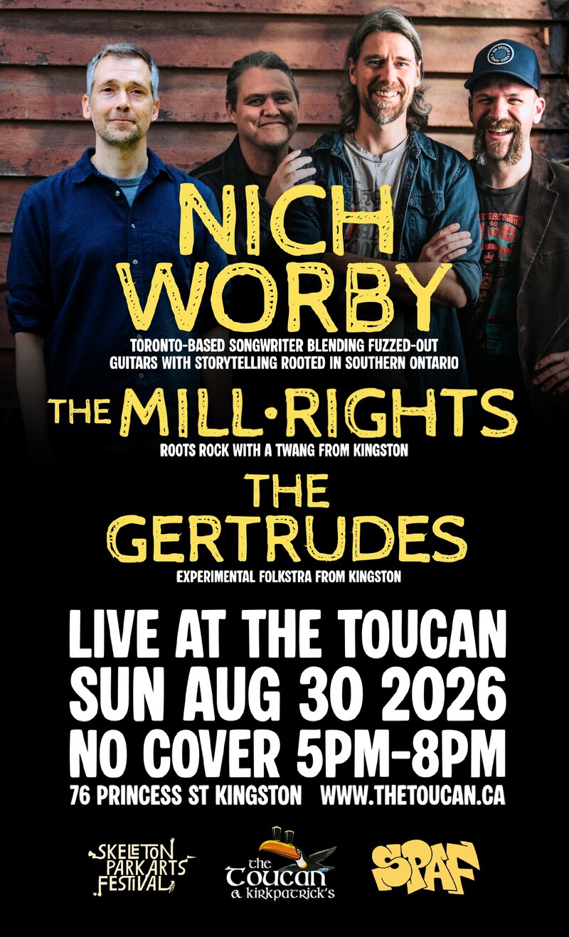 Nich Worby, The Mill&bull;Rights, The Gertrudes @ The Toucan Aug 30 2026 - Sep 1st @ The Toucan