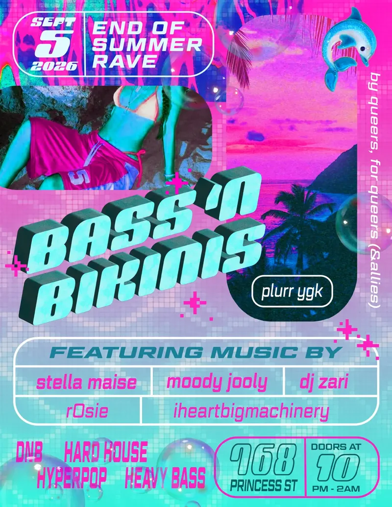 Bass 'n Bikinis: Stella Maise, moodyjooly, DJ Zari, R0sie, iheartbigmachinery @ Daft Brewing Sep 5 2026 - Aug 31st @ Daft Brewing