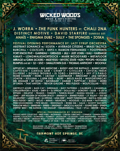 Wicked Woods Music Festival - Aug 31st @ Ravens Nest Resort and Campground