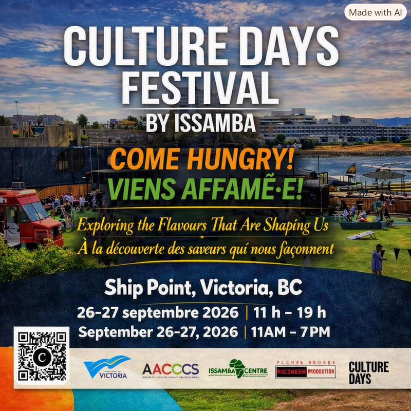 Culture Days Festival by AACCCS-ISSAMBA CENTRE - Sep 4th @ Ship Point (Inner Harbour)