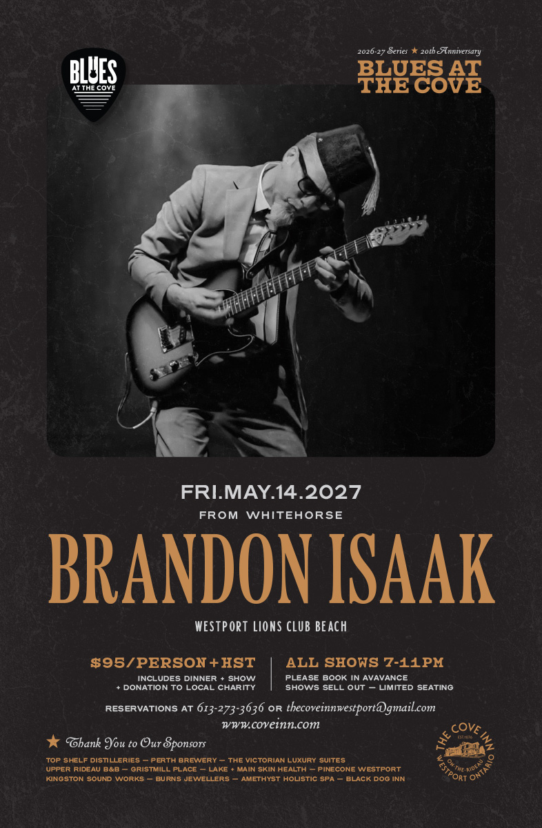 Blues at The Cove: Brandon Isaak @ The Cove Inn May 14 2027 - Sep 4th @ The Cove Inn