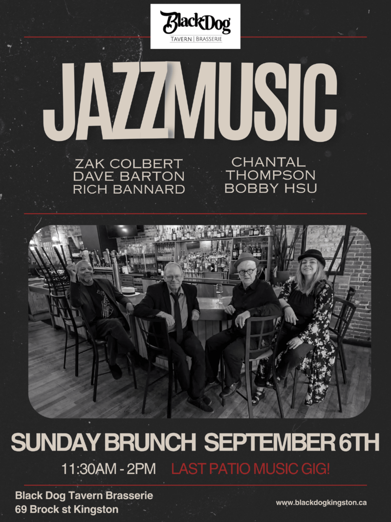 Jazz Brunch: Chantal Thompson, Zak Colbert, Rich Bannard, Dave Barton, Bobby Hsu @ Black Dog Tavern Sep 6 2026 - Sep 4th @ Black Dog Tavern