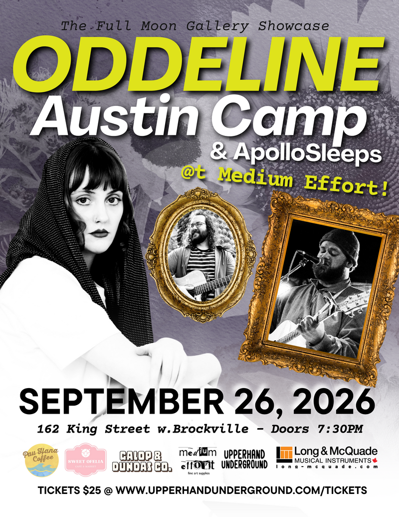 The Full Moon Gallery Showcase: Oddeline, Austin Camp , ApolloSleeps   @ Medium Effort Fine Art Supplies Sep 26 2026 - Sep 12th @ Medium Effort Fine Art Supplies