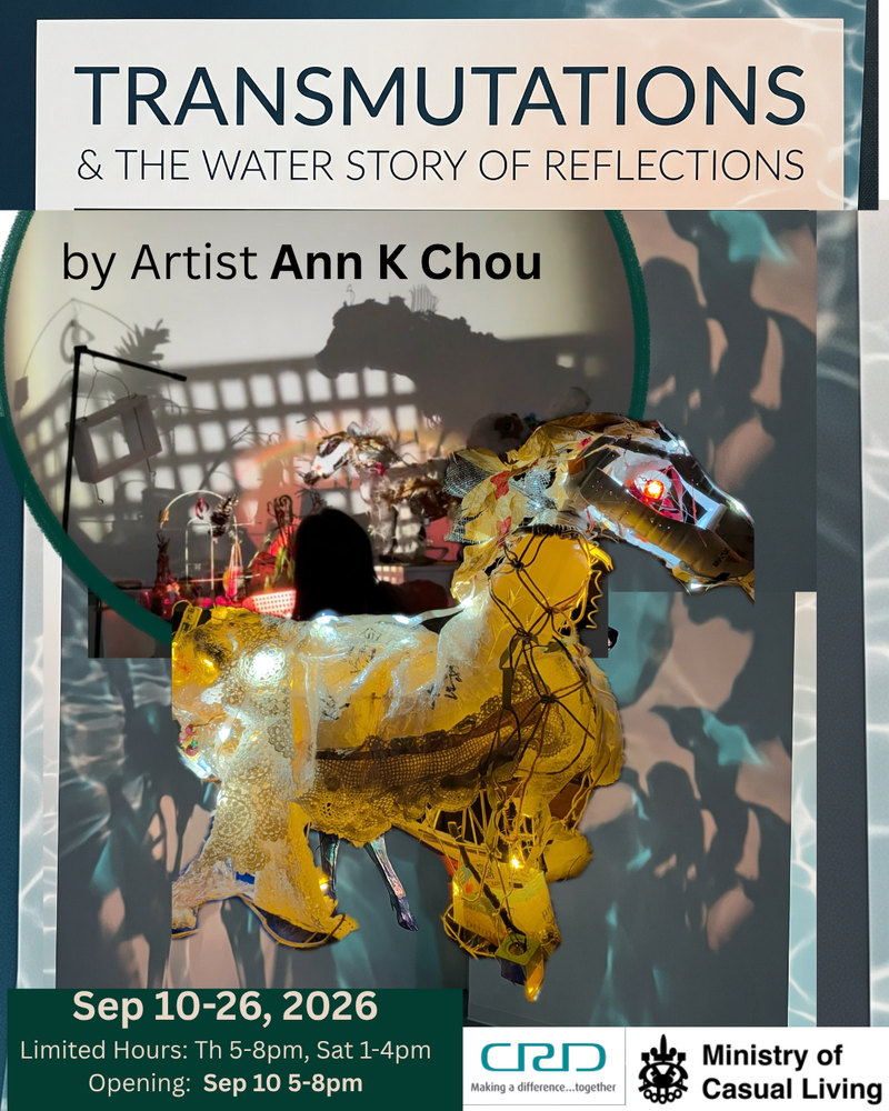 MoCL Presents: "Transmutations & The Water Story of Reflections" by Ann K. Chou - Sep 6th @ The Ministry of Casual Living
