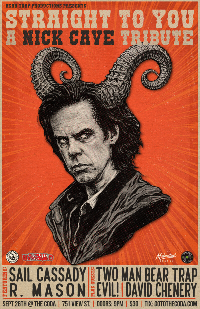 Straight to you a Nick Cave tribute night - Sep 16th @ The Coda