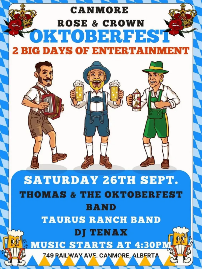 Oktoberfest at The Rose Canmore! - Sep 12th @ Canmore Rose and Crown