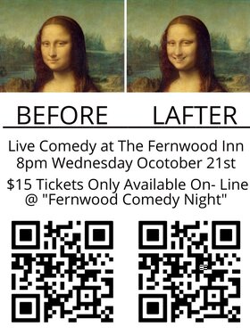 Fernwood Comedy Night September 2026 - Oct 13th @ Fernwood Inn