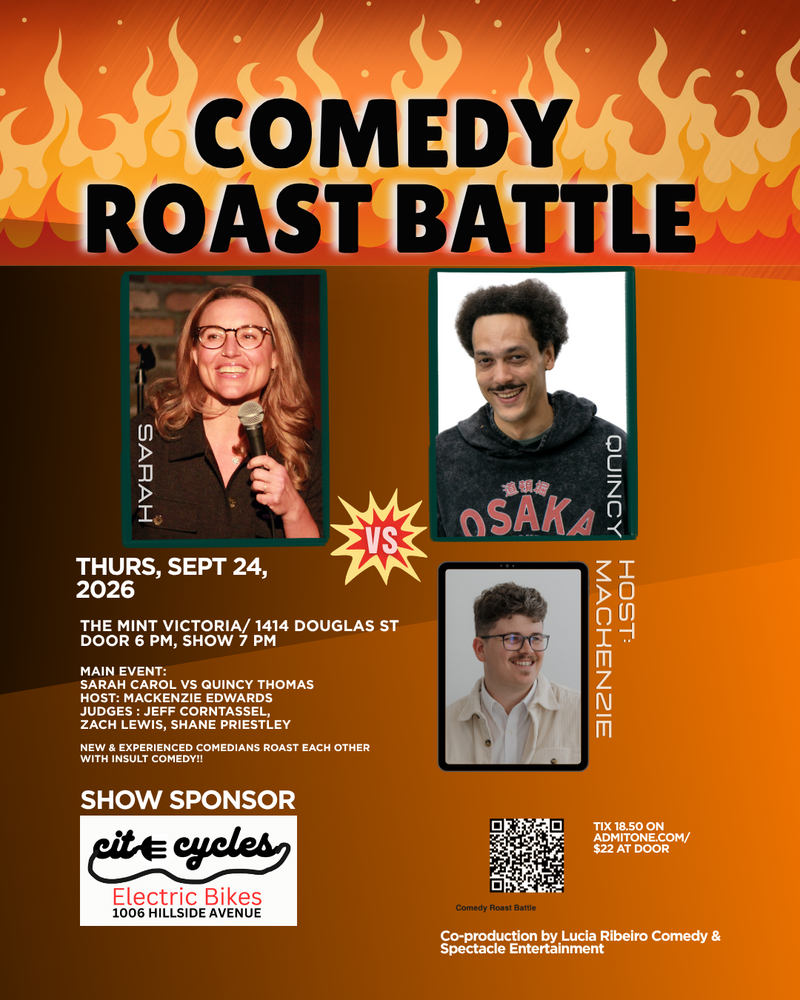 COMEDY ROAST BATTLE - Sep 14th @ The Mint Victoria, 1414 Douglas St