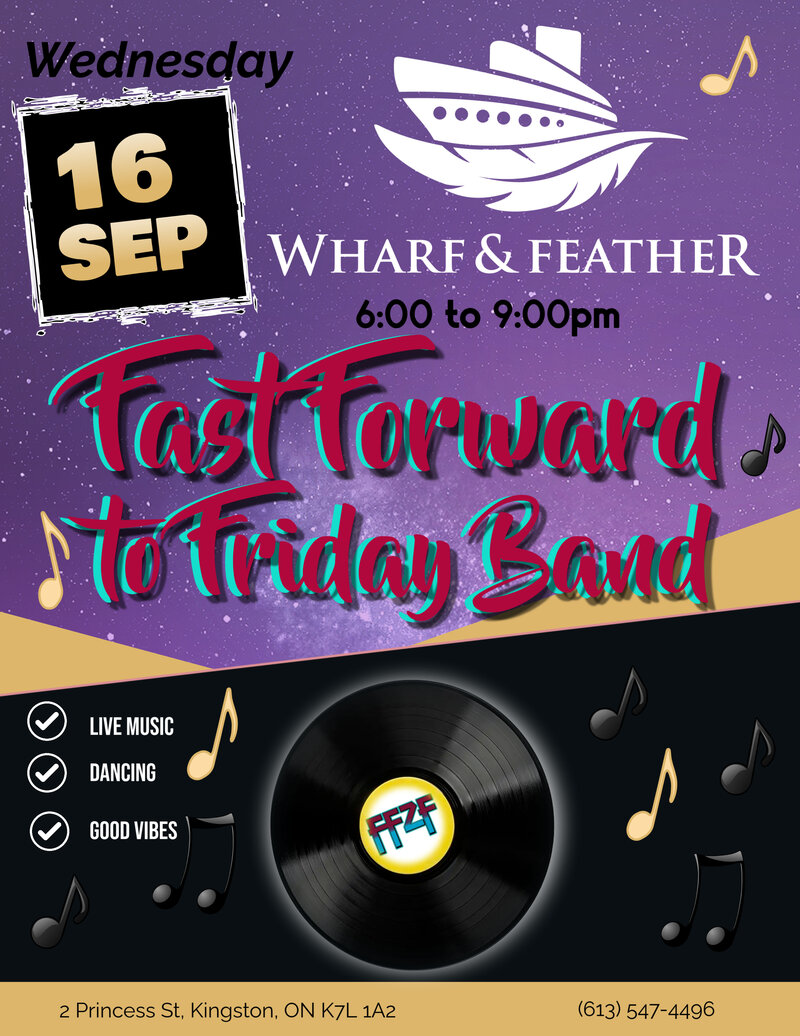 Fast Forward to Friday @ Wharf & Feather Sep 16 2026 - Sep 14th @ Wharf & Feather