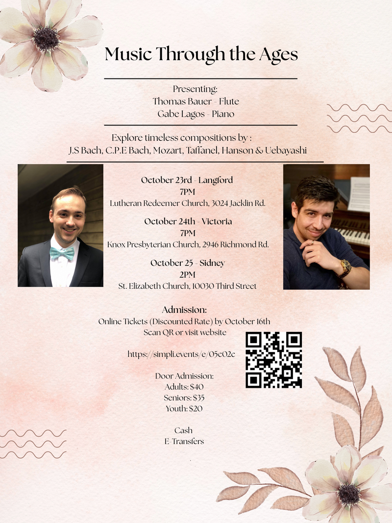 Music Through the Ages - Sep 22nd @ Lutheran Redeemer Church ,