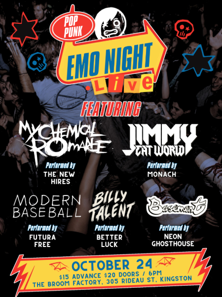 Pop Punk Emo Night: The New Hires, Monach, Futura Free,  Better Luck, Neon Ghosthouse  @ Broom Factory Oct 24 2026 - Sep 17th @ Broom Factory