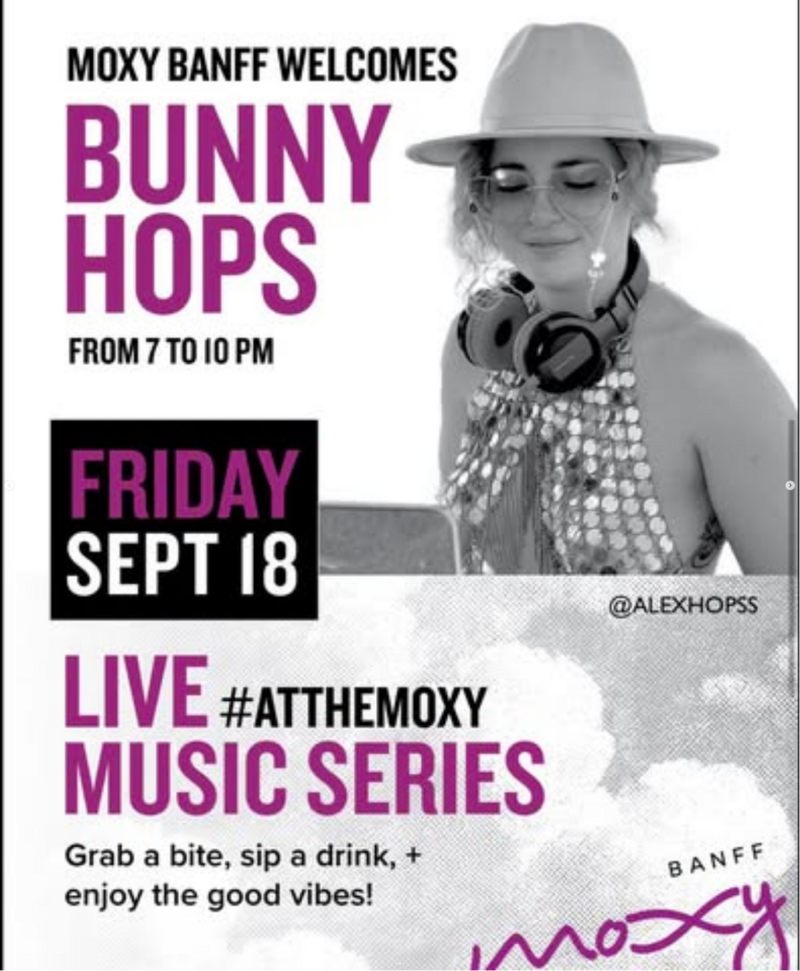 #LiveAtTheMoxy presents: Bunny Hops - Sep 18th @ Moxy Hotel