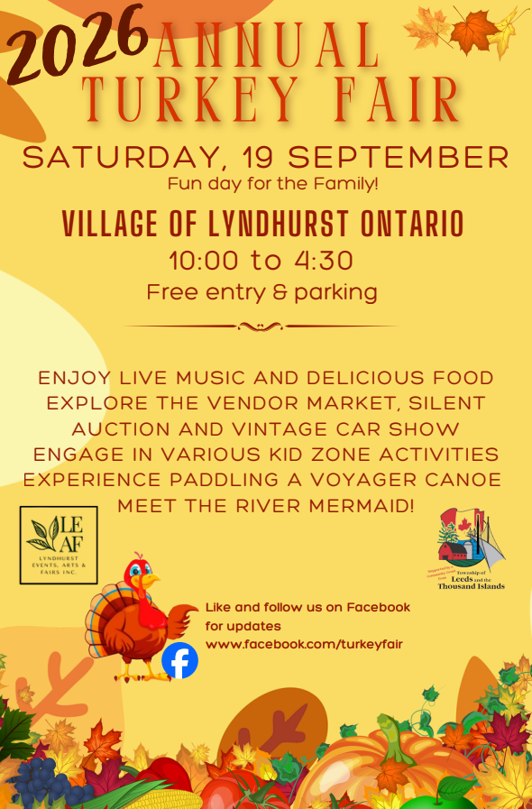 Lyndhurst Turkey Fair: Daniel Adam @ Village of Lyndhurst Sep 19 2026 - Sep 19th @ Village of Lyndhurst