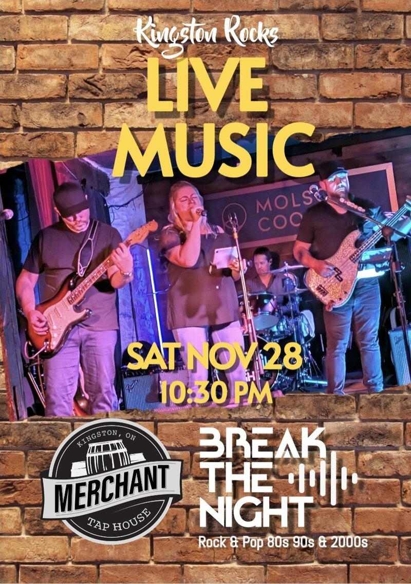 Break The Night @ The Merchant Tap House Nov 28 2026 - Sep 28th @ The Merchant Tap House