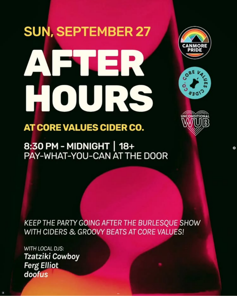 AFTER HOURS: The Pride Weekend Afterparty - Sep 23rd @ Core Values Cider