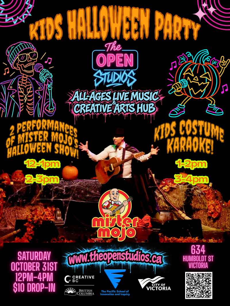Kids Halloween Karaoke Party with Performances by Mister Mojo! - Oct 2nd @ The Open Studios