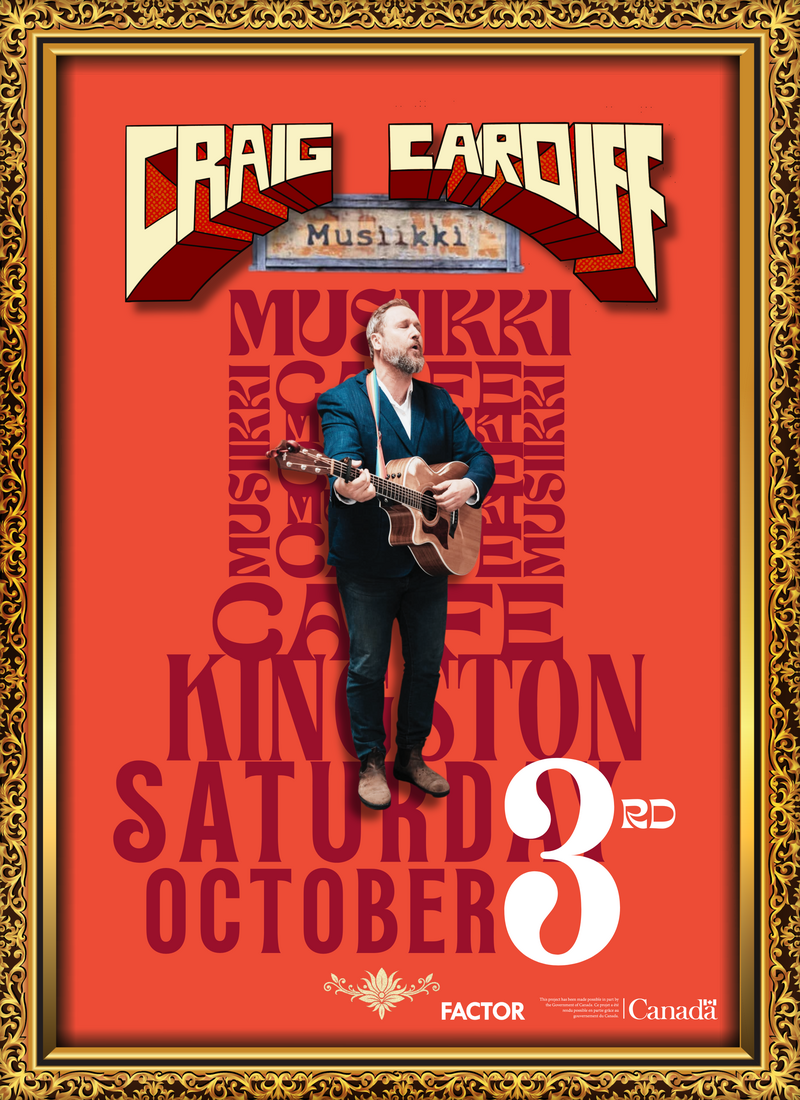 Craig Cardiff @ Musiikki Caf&eacute; & Whiskey Bar Oct 3 2026 - Sep 25th @ Musiikki Caf&eacute; & Whiskey Bar