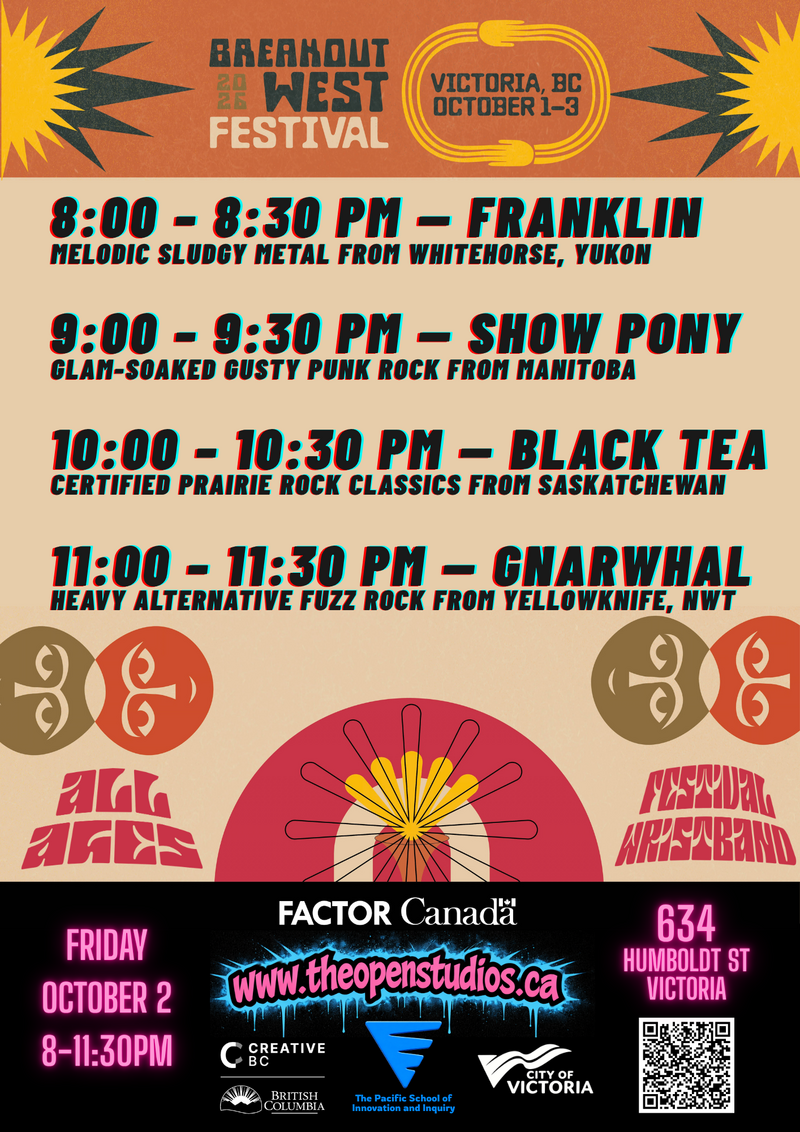 BreakOut West Music Festival Showcase at The Open Studios - Sep 26th @ The Open Studios