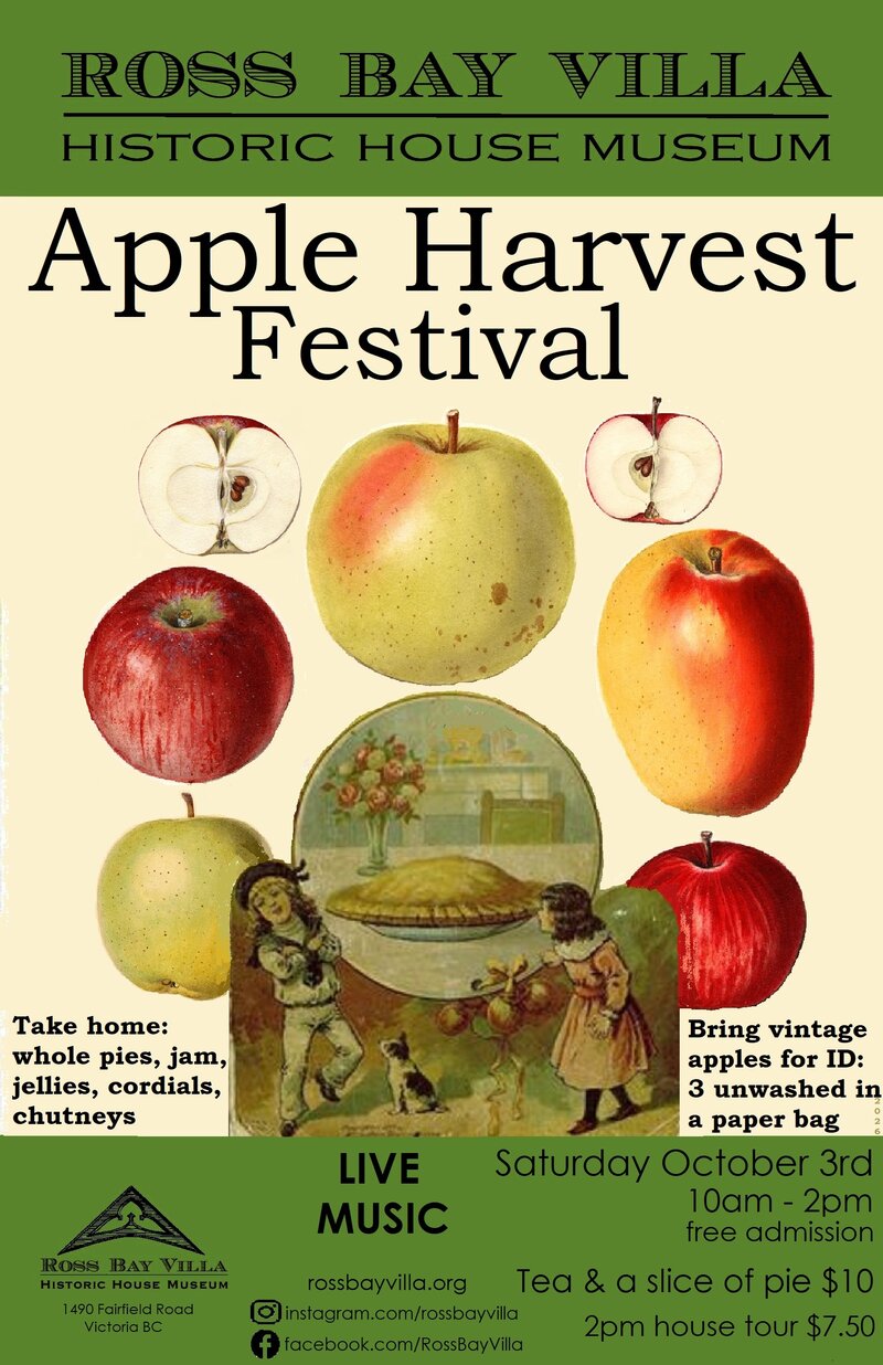 Apple Harvest Festival - Sep 27th @ Ross Bay Villa Historic House Museum