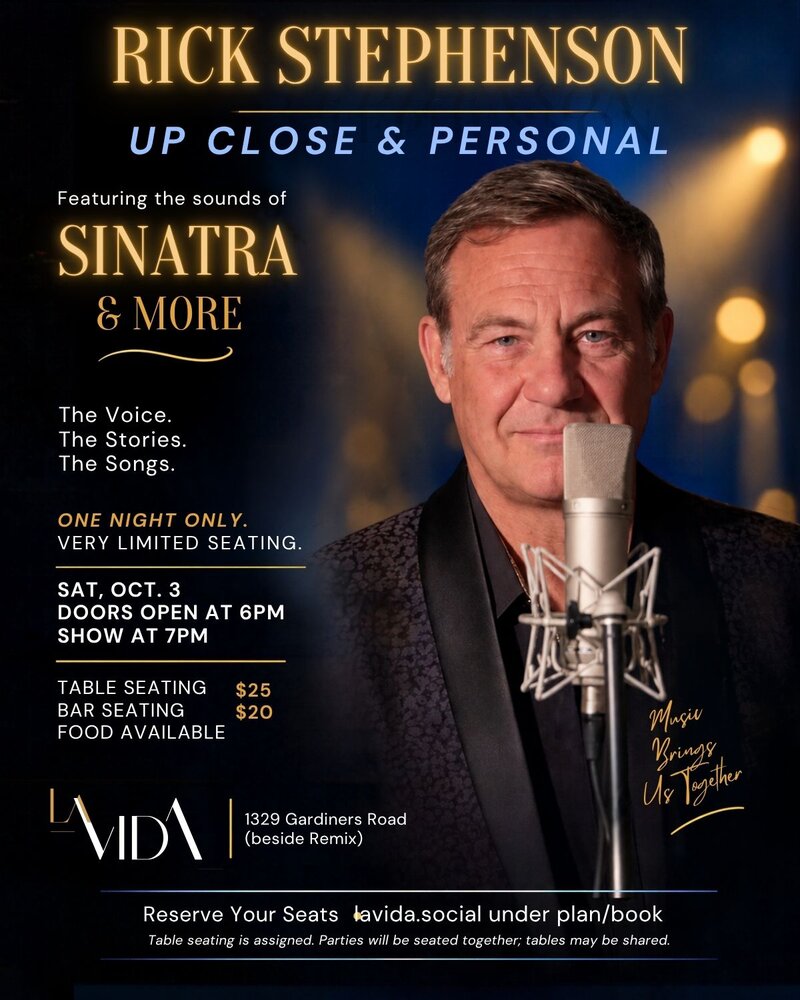 Up Close & Personal: Rick Stephenson @ La Vida Bistrobar and Social Oct 3 2026 - Sep 26th @ La Vida Bistrobar and Social