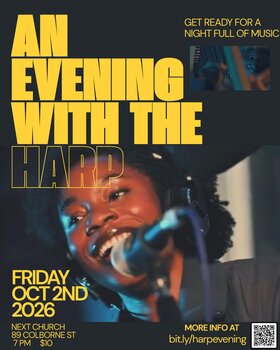 An Evening With The Harp: Malobi Elueme @ Next Church Oct 2 2026 - Sep 30th @ Next Church