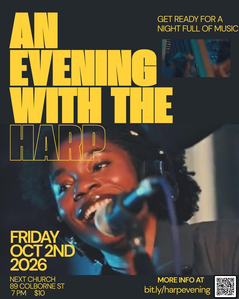 An Evening With The Harp: Malobi Elueme @ Next Church Oct 2 2026 - Sep 26th @ Next Church