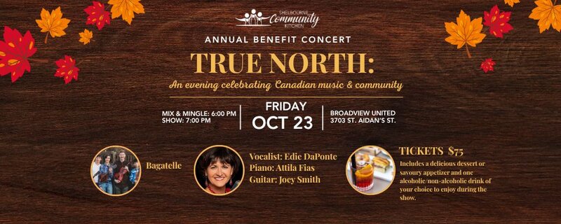 True North: An Evening of Canadian Music and Community Connection - Oct 3rd @ Broad View United
